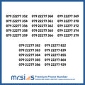 List of phone numbers of o2 network with MR Sims Limited branding on a blue background